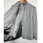 T Tahari Adara Blazer Jacket Womens Size 12 Black White One Button Photo 2