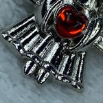 Silver Color Metal Guardian Angel Jewelry Pin Brooch Red Heart Center Photo 4