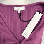 NSR New  Cut Out Ribbed Knit Bodycon Dress Long Sleeve Midi Purple Photo 13