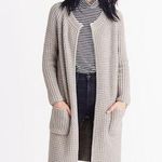 Madewell Gray Waffle Stitch Sweater Coat Duster Size Small Photo 0