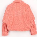 Free People  We The Free Teddy Swing Coral Pink Faux Fur Jacket Photo 7