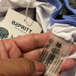 Black Floral Light Blue/Purple Tankini Swimsuit Set Size Med NWT #5034 Photo 2