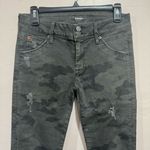 Hudson Jeans Collin Mid Rise Skinny Ankle Camo Women's Size 27 Green Denim Photo 1
