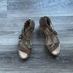 Eileen Fisher Eileen Fishers Wanda Metallic Suede Espadrille Wedge Sandals Size 6.5 Photo 4