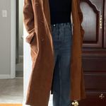 Brown Velvet Trench Coat Photo 0