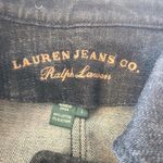 Ralph Lauren Lauren Jeans Co.  Black Denim Jean Trench Coat‎ Jacket Size L Photo 4