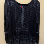 Johnny Was NWT  freedom tunic blue sz medium‎ Photo 0