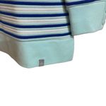 Talbots  textured funnel neck pullover blue stripe sweatshirt NWT Photo 8