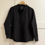 FIGS  Rafaela Oversized Longsleeve Scrub Top in Black, Size Small Photo 6