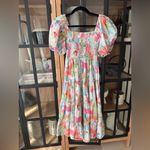 Petal and Pup Santorini colorful print smock dress puff sleeve midi maxi dress tiered ruffle Photo 5