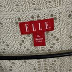 Elle  Women's‎ V-Neck Cream Sweater Photo 2