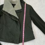 Anthropologie  By Marrakech Utility  Green Cream Removable Sherpa Collar Jacket Photo 14