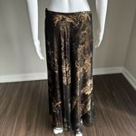 Dana Buchman  Black And Gold Silk Sheer Layered Maxi Skirt Photo 3
