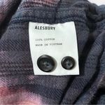 Women’s Hand bleached plaid farmhouse festival fall flannel shirt Blue Size L Photo 7