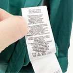 Equipment  June Bug Emerald Satin Classic Signature Button Front Top Green XS Photo 8