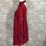 Free People  Red and Purple Floral Aries Mini Dress Photo 4