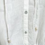 Joie  Crocheted Linen Blend Top w/ Mother of Pearl Buttons & Bead Accent $148 NWT Photo 2