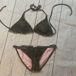 Xhilaration  dark green two piece swimsuit Photo 1