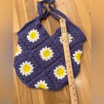 Crochet purple tote bag Photo 3