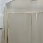 Broadway & Broome 100% Silk Elegant Cream Button Up Shirt Photo 12