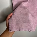 INC Stretch Ribbed Knit Pink Metallic Scoop Neck Short Sleeve‎ Puff Shoulder Top Size L Photo 4