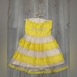Foxiedox  Charming Yellow Lace woman’s Dress 👗💛 Photo 8