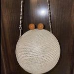 WOVEN WICKER STRAW SUMMER CRUISE Ball PURSE BAG‎ BASKET Photo 2