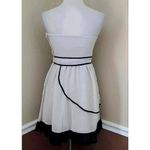 YA Los Angeles Beige Black Ruffle Trim Strapless Silk Party Dress  from ModCloth Photo 3