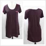 Black and Hot Pink Classic T Shirt Lounge Night Dress Night Gown Size L Photo 1