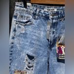 Francesca’s Vintage Almost Famous Harper Heritage Patchwork Acid Wash Jeans NWT Blue Size undefined Photo 7