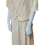 NWT Vintage 80's CB Yellow Maxi Dress & Attached Vest (24WP) Size 24W Photo 0