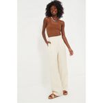 Tuckernuck NEW  Pomander Place Cava Pleated Wide Leg Pants Trousers Cream Small Photo 15