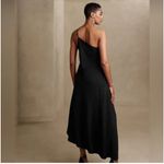 Banana Republic  Asymmetrical One Shoulder Flounce Maxi Dress Black 4 NEW $140 Photo 1