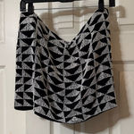 ZARA  Black and White Beaded Geometric Women's Skirt Photo 0