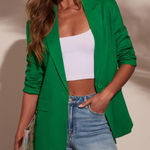 VICI •  Away Message oversized blazer green small Photo 0