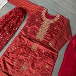 Traditional Indian Wear Classy Salwar Suit Pakistani Beautiful Salwar Kameez Red Size M Photo 0