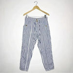 American Eagle  High Rise Taper Cotton Pants Striped Size 6 Photo 2