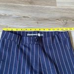 Betabrand  Womens S Straight Leg Yoga Dress Pants Navy Blue Thin stripes Comfort Photo 3