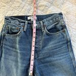 RE/DONE Women's 90s High Rise Loose Fit Straight Leg Jeans 26 Destroyed Mar Photo 9