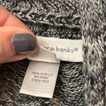 Christopher & Banks MEDIUM Black Gray Knit Draped Open Cardigan Duster Sweater Photo 5