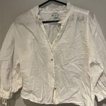 Sundance peasant boho white button up cotton blouse sz pxs oversized frilly top Photo 0