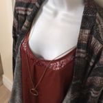 Faded Glory NWOT  Cardigan Combo Top W Necklace Photo 2