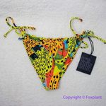NEW It’s‎ Now Cool Free People square top string bottom bikini in bananas, M Yellow Size M Photo 4