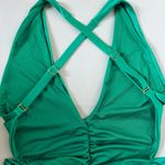 Agua Bendita NEW Sue Carden Belted Ruched Plunge One Piece Swimsuit Green XL Photo 7