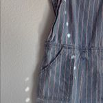 Blue and White Striped Romper with Shoulder Straps Photo 5