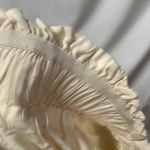 Rose Velvet Strapless Jumpsuit Womens Small Cream‎ Rayon Neutral Soft Cargo Photo 2