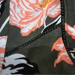 Roz & Ali army green and coral floral top size medium Photo 3