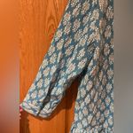 ZARA The Carly Blue & White Floral Printed Button-Up Flounce Mini Dress Medium Photo 11