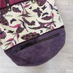 Lucky Brand  Vintage Butterfly Leather Canvas Drawstring Backpack Photo 3