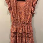 Entro  Ditsy Floral Smocked Ruffle Dress Photo 3
